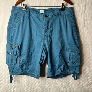 Four Steeds Teal Blue Cargo Shorts Size 18